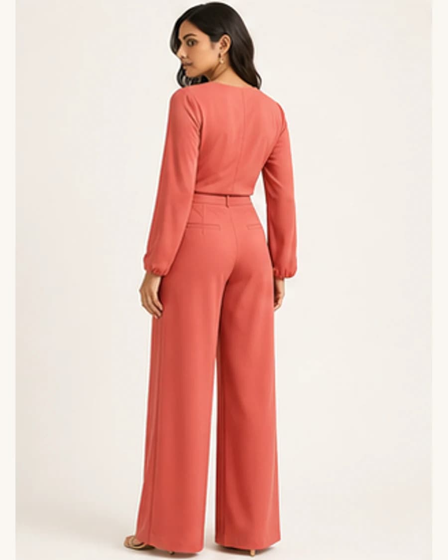 Riviera Drape Co Ord Set: three-quarter styling view
