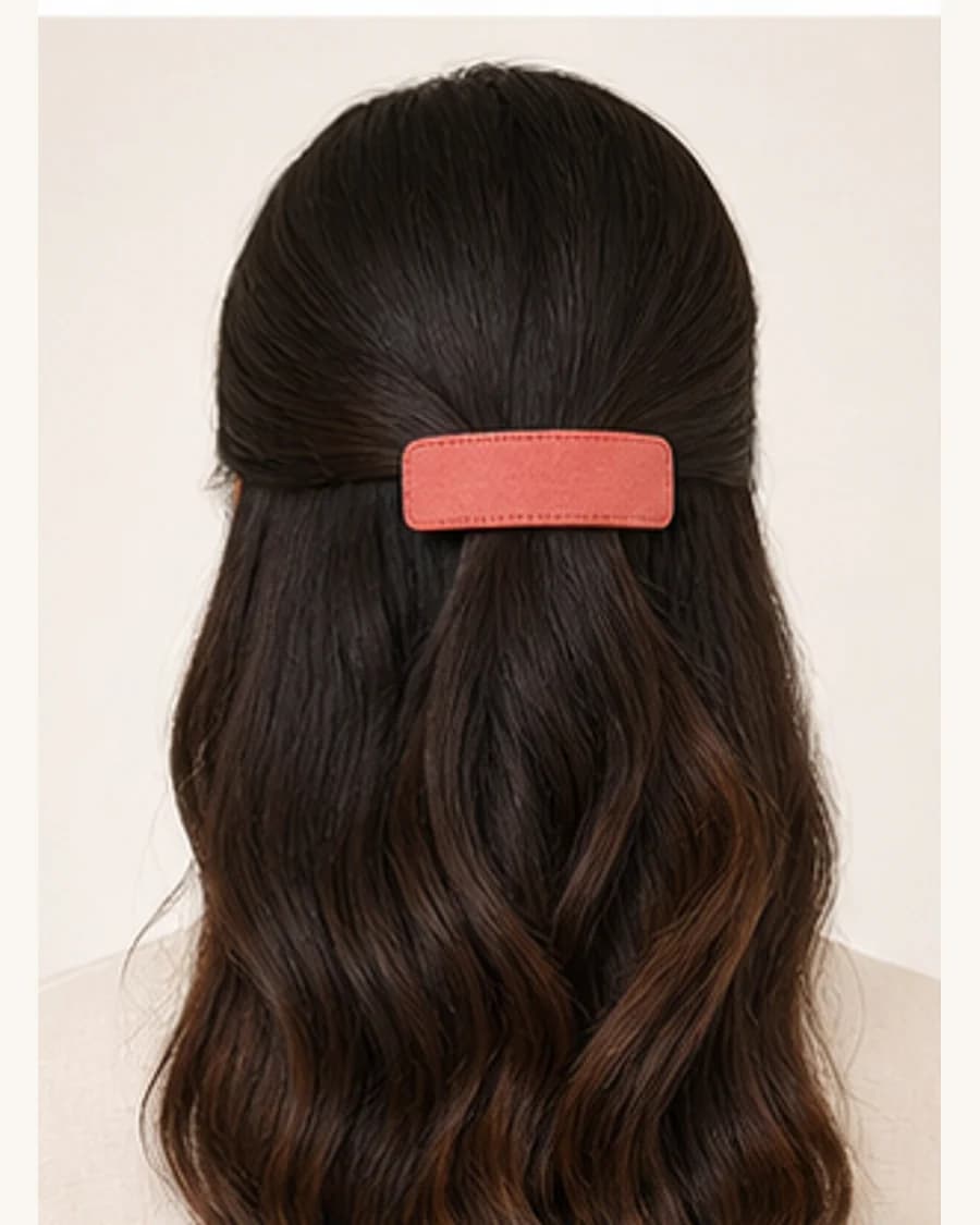 Riviera Hair Clip Set: three-quarter styling view