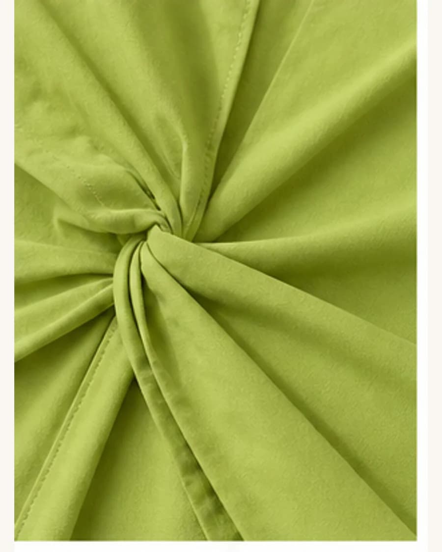 Riviera Knot Front Dress: close-up detail view