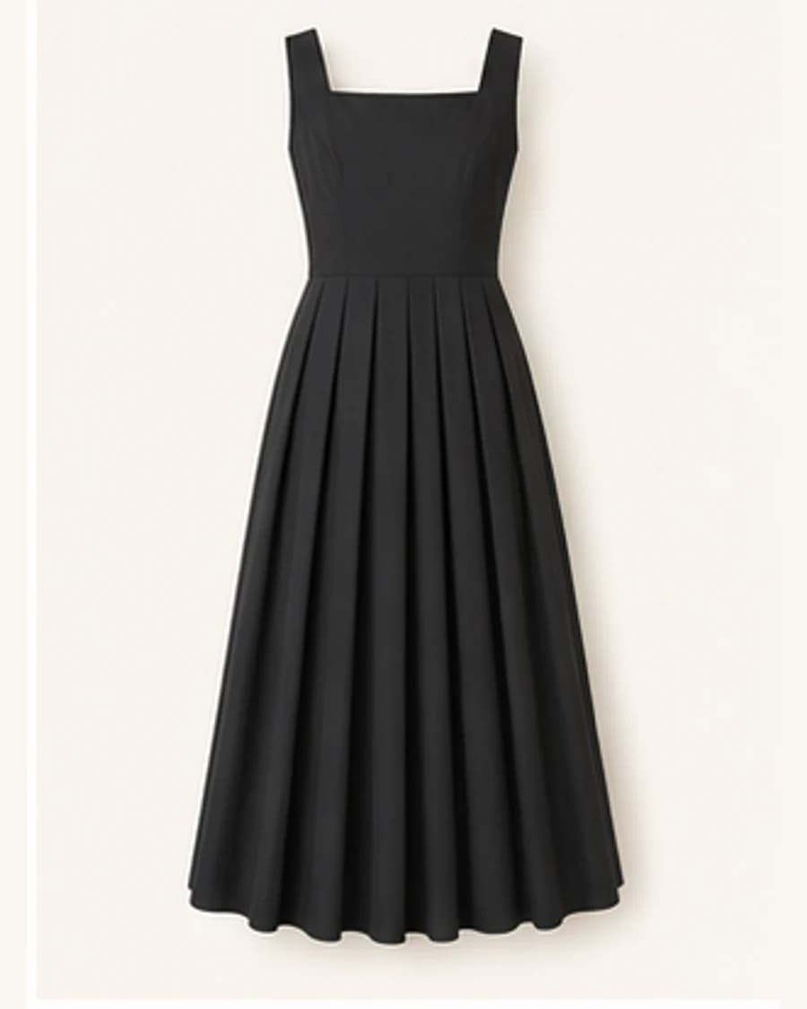 Riviera Pleat Dress: product-only view