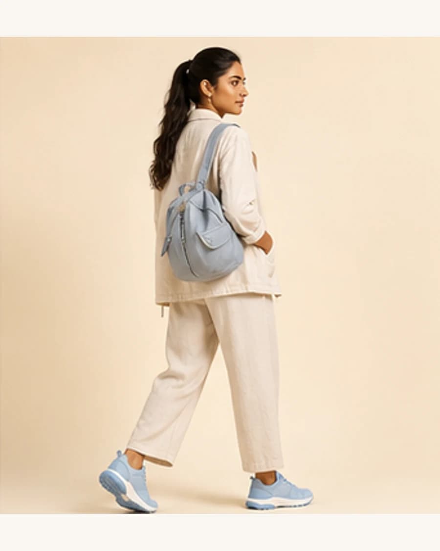 Riviera Running Inspired Trainer: three-quarter styling view