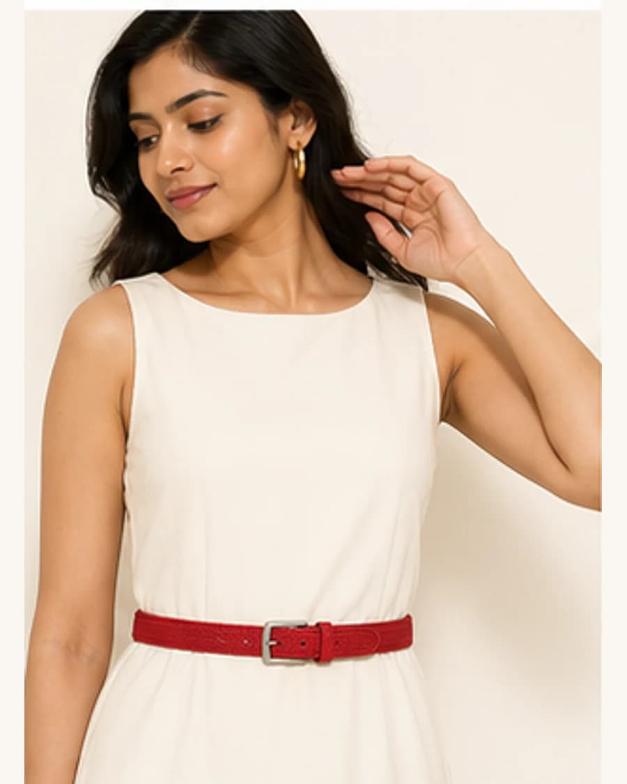 Riviera Slim Belt: three-quarter styling view