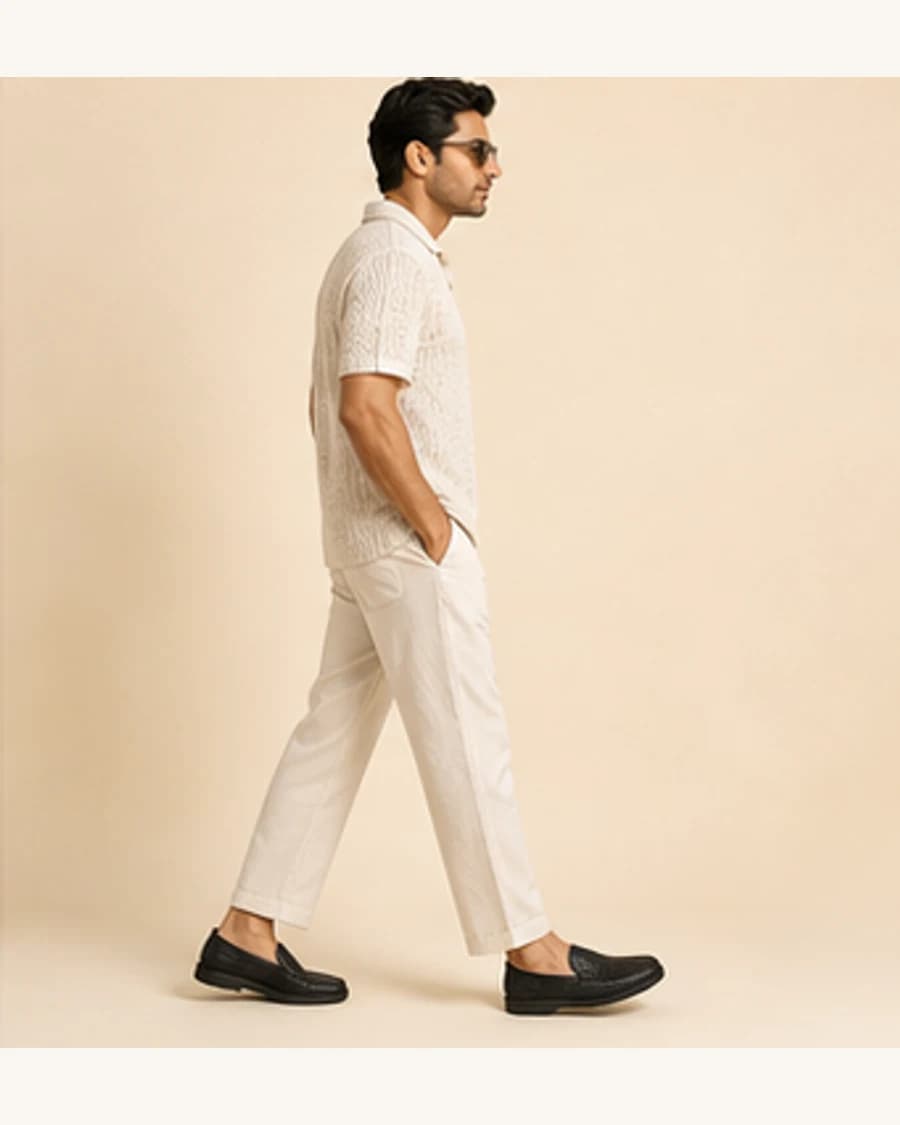 Riviera Woven Loafer: three-quarter styling view