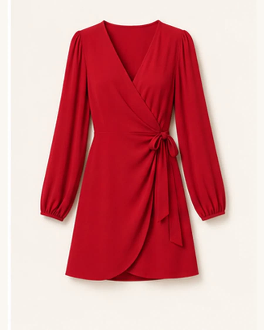 Riviera Wrap Mini Dress: product-only view