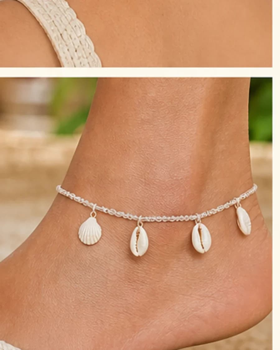 Shell Charm Anklet: product-only view