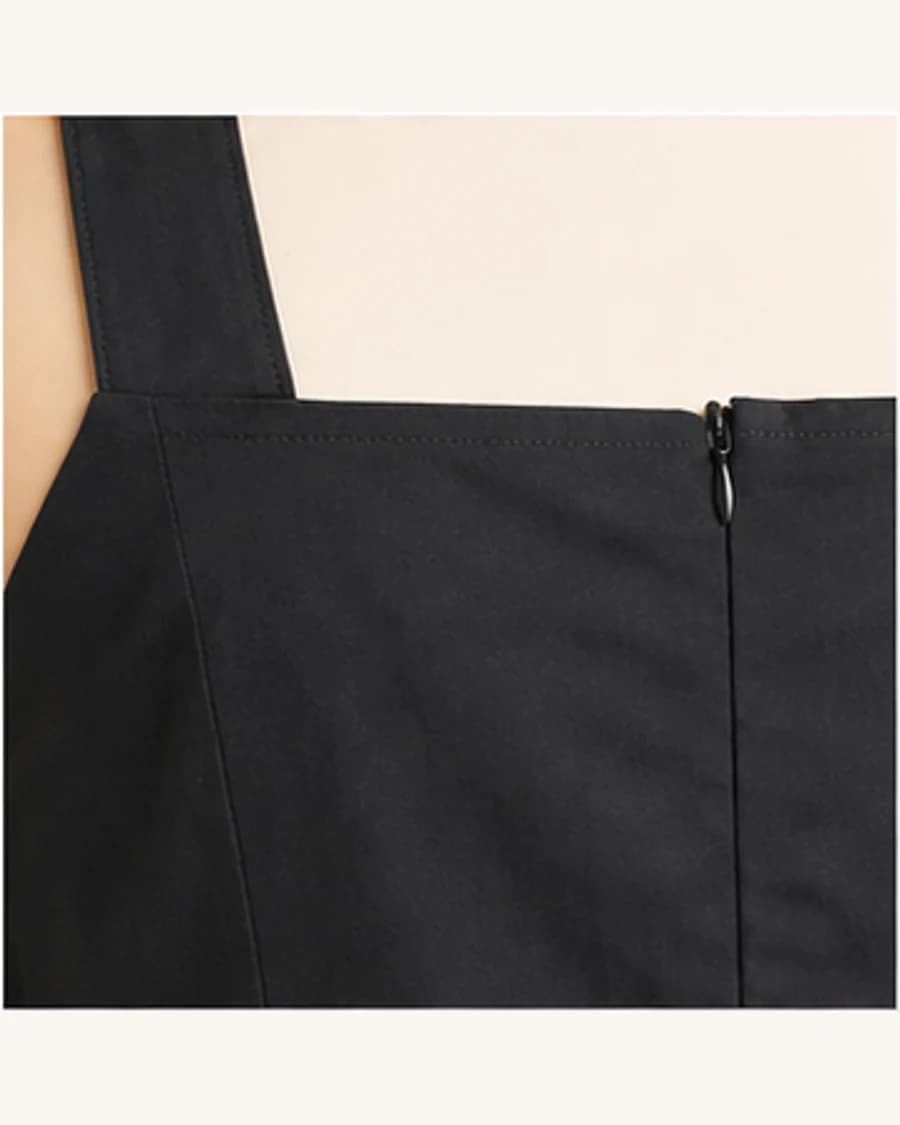 Solstice Column Maxi Dress: close-up detail view