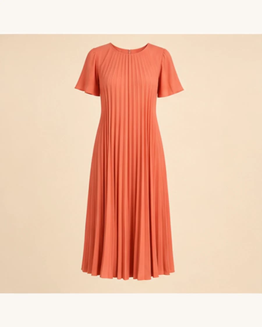 Solstice Pleat Dress: product-only view