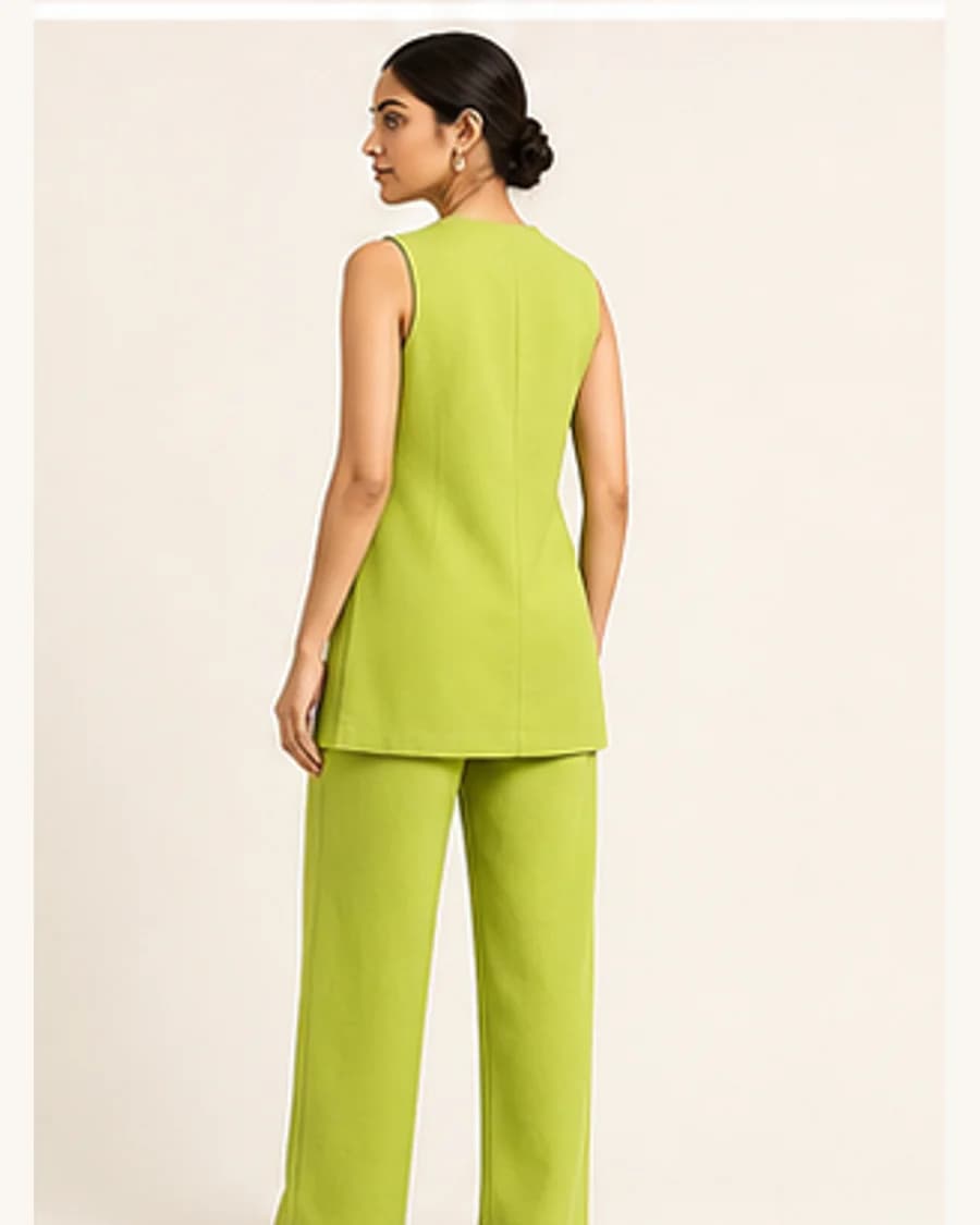 Solstice Tailored Co Ord Set: three-quarter styling view