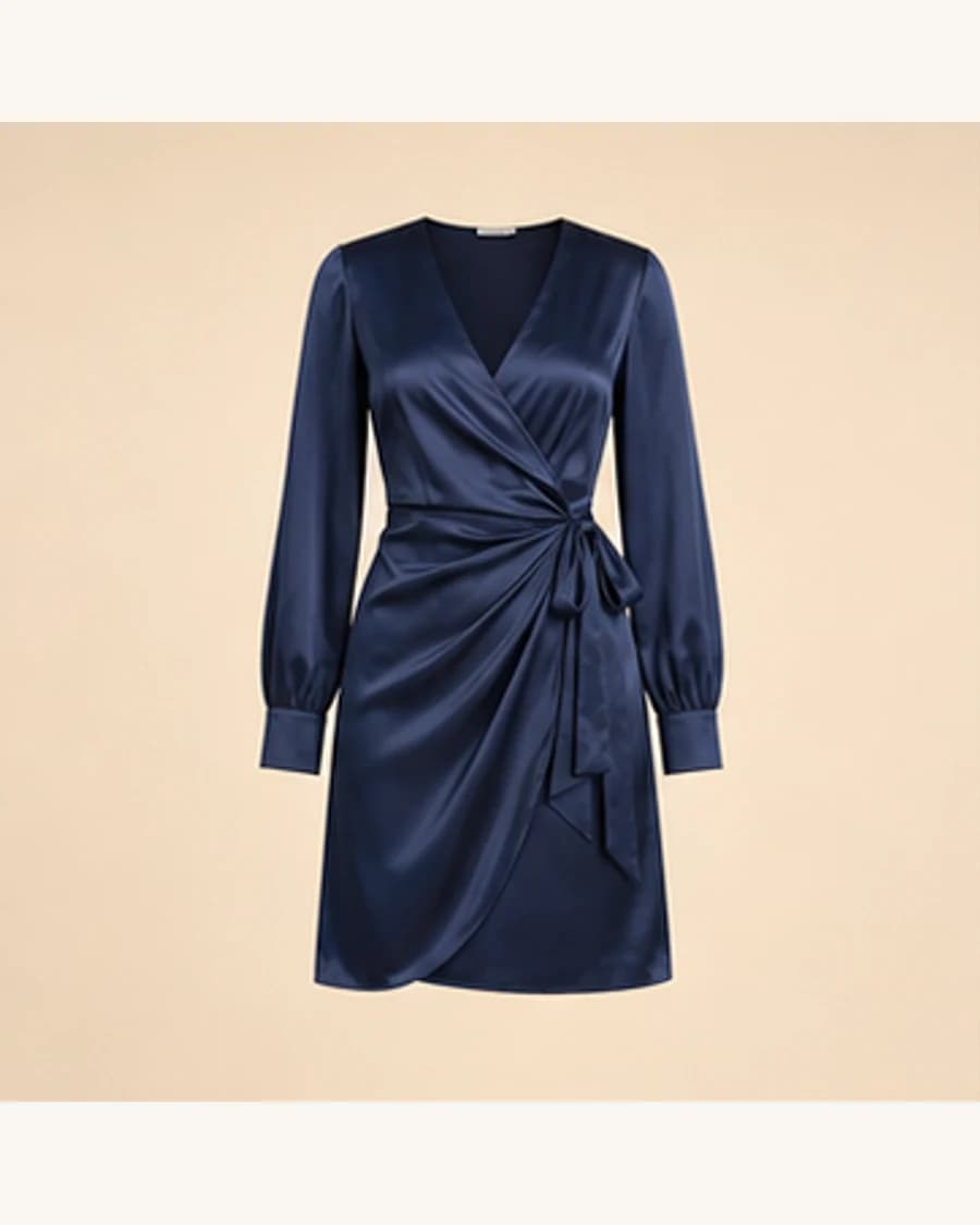 Solstice Wrap Mini Dress: product-only view