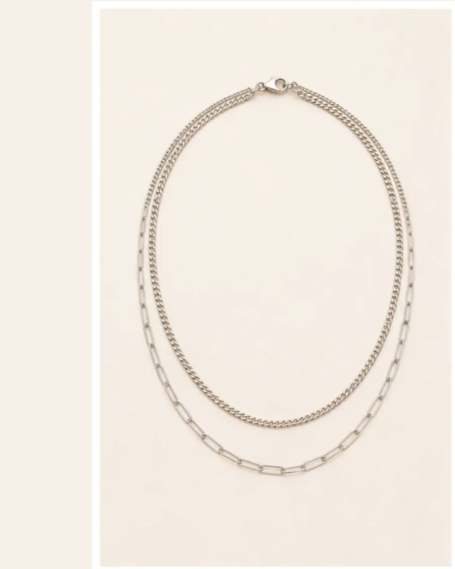 Stacked Chain Necklace: product-only view