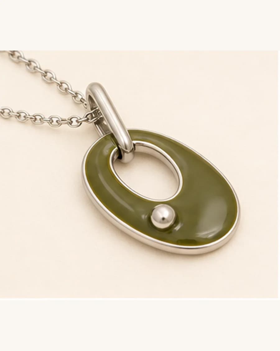 Studio Pendant Necklace: close-up detail view