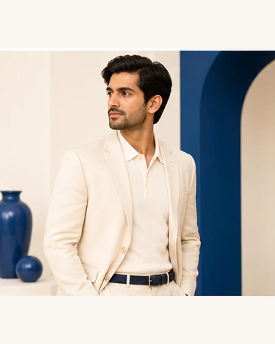 Studio Slim Belt: three-quarter styling view