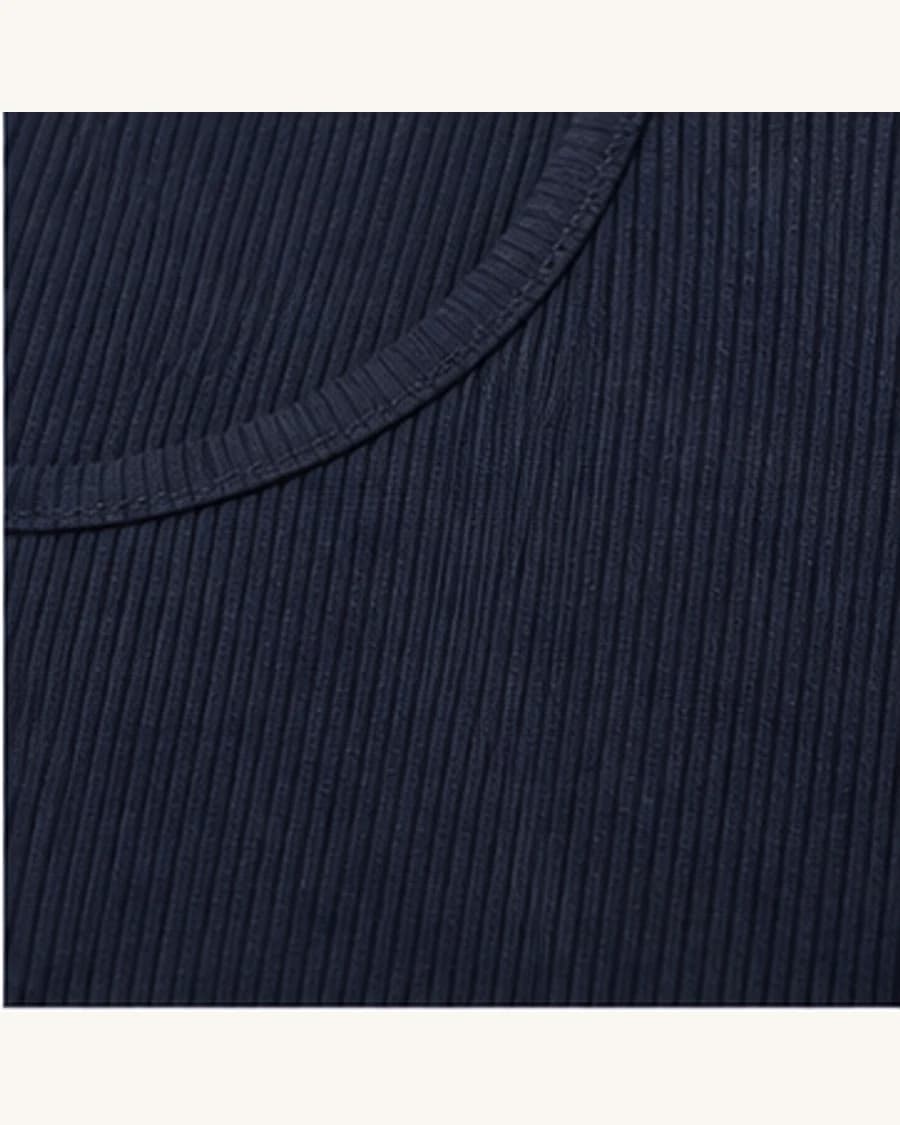 Sunday Soft Scoop Top: close-up detail view