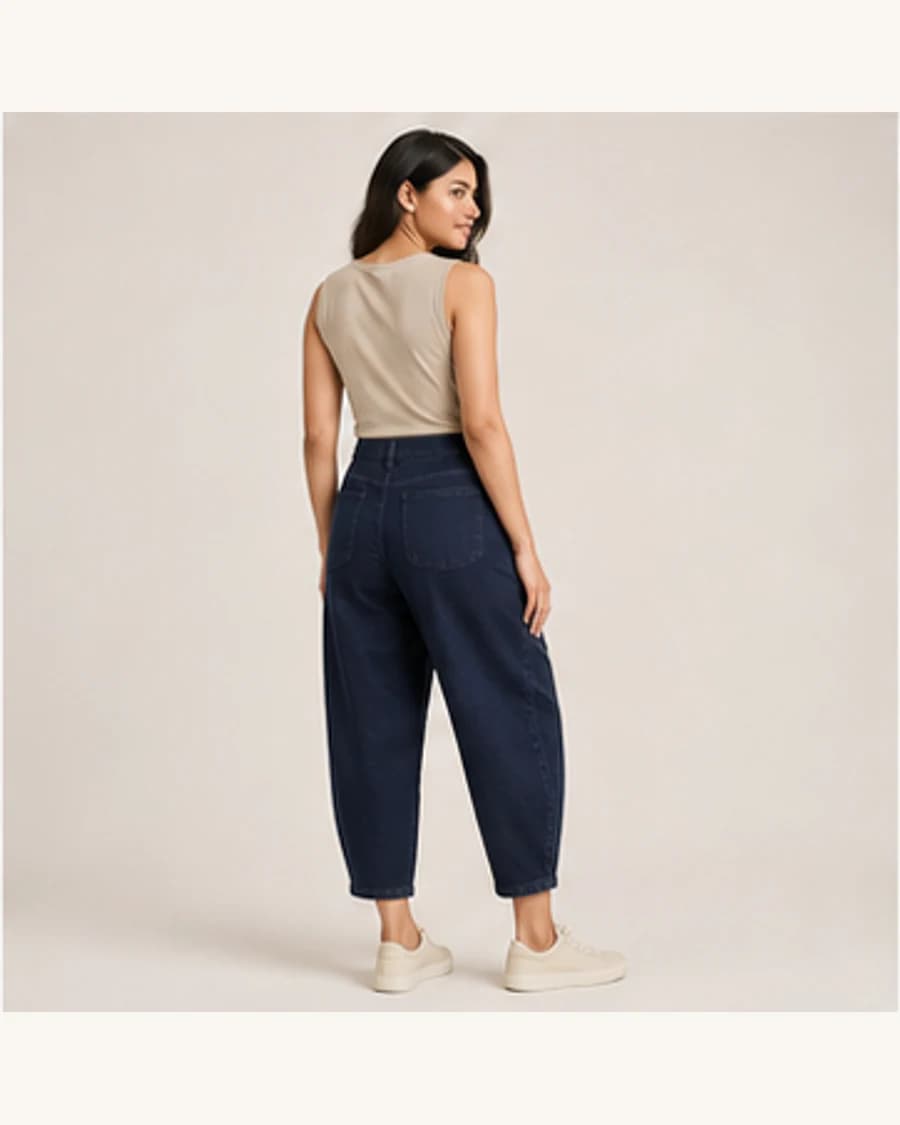 Terrain Barrel Jean: three-quarter styling view