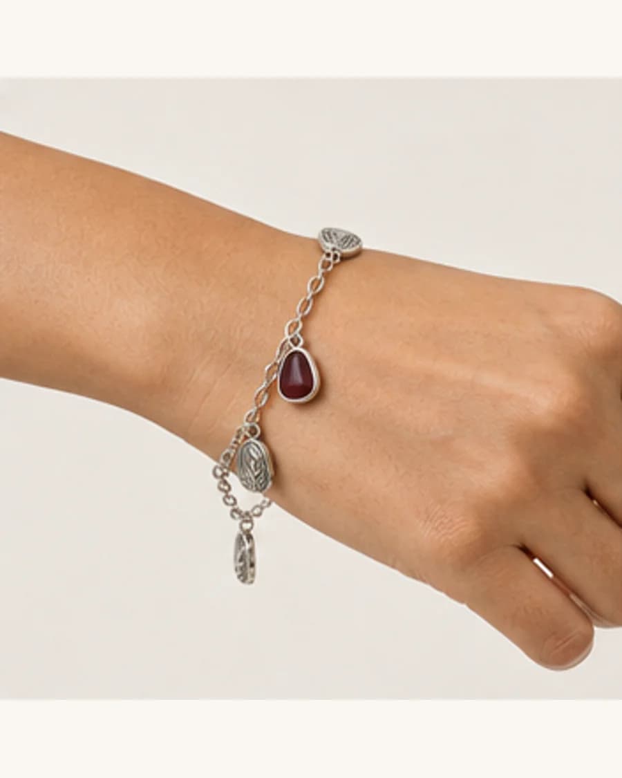 Terrain Charm Bracelet: three-quarter styling view