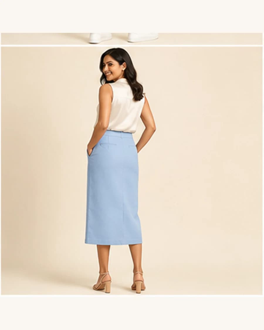 Terrain Column Skirt: three-quarter styling view