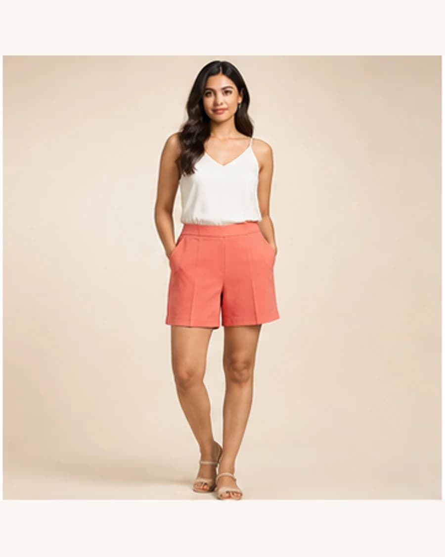 Terrain Tailored Short: front styling view on an adult Indian model