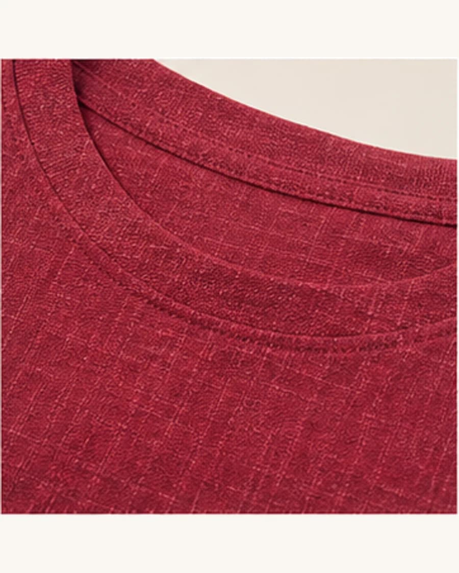 Terrain Textured Long Sleeve Tee: close-up detail view