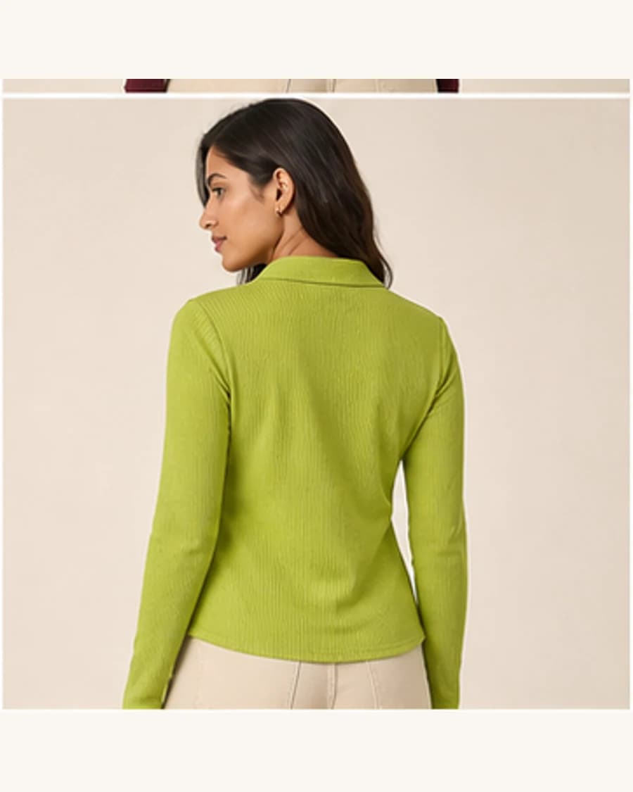 Terrain Textured Relaxed Shirt: three-quarter styling view