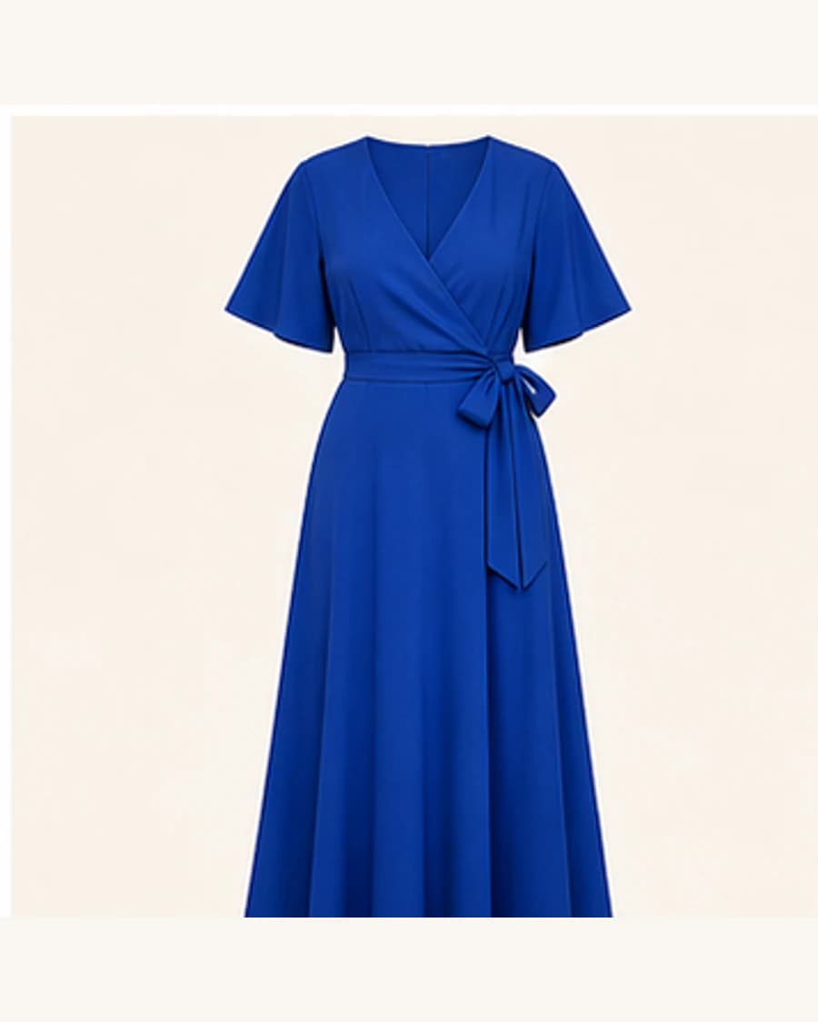 Wrap Midi Dress: product-only view