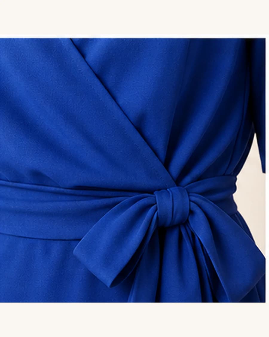 Wrap Midi Dress: close-up detail view