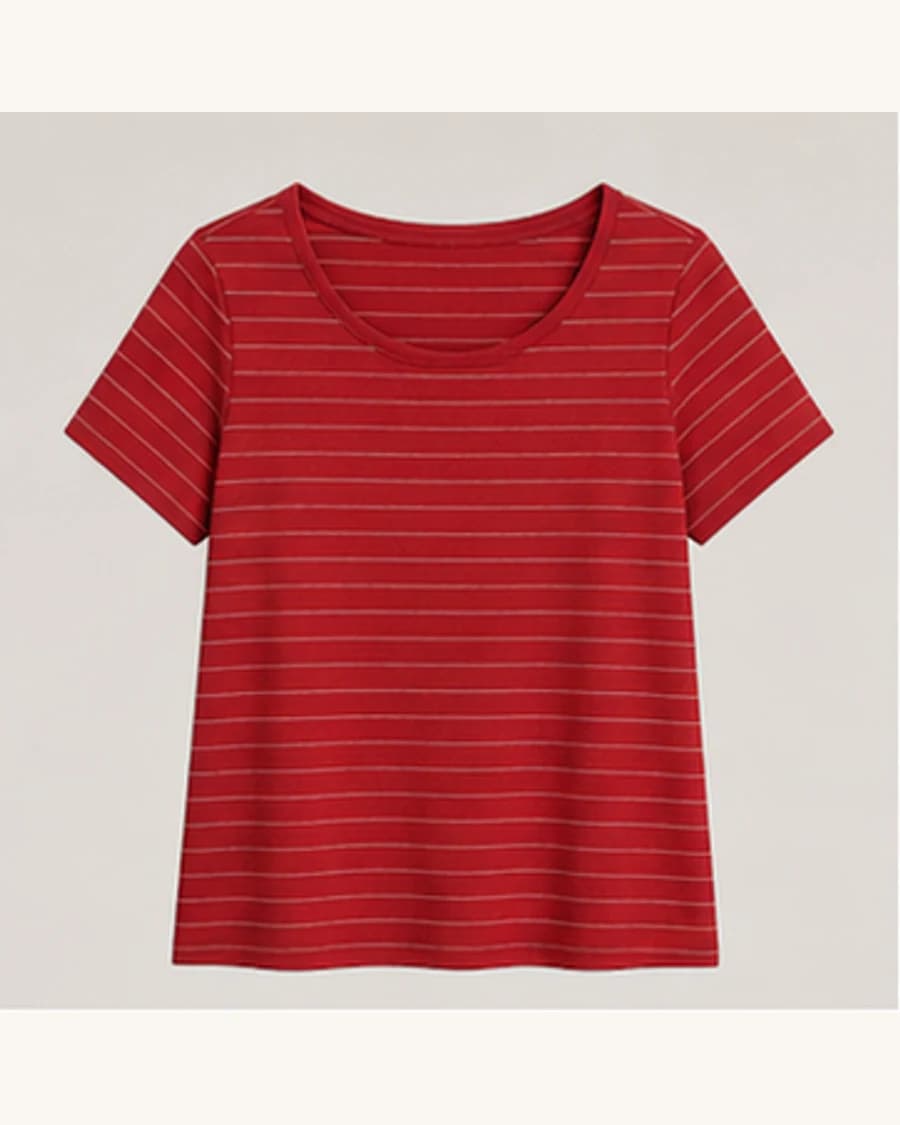 Harbour Stripe Scoop Top: product-only view