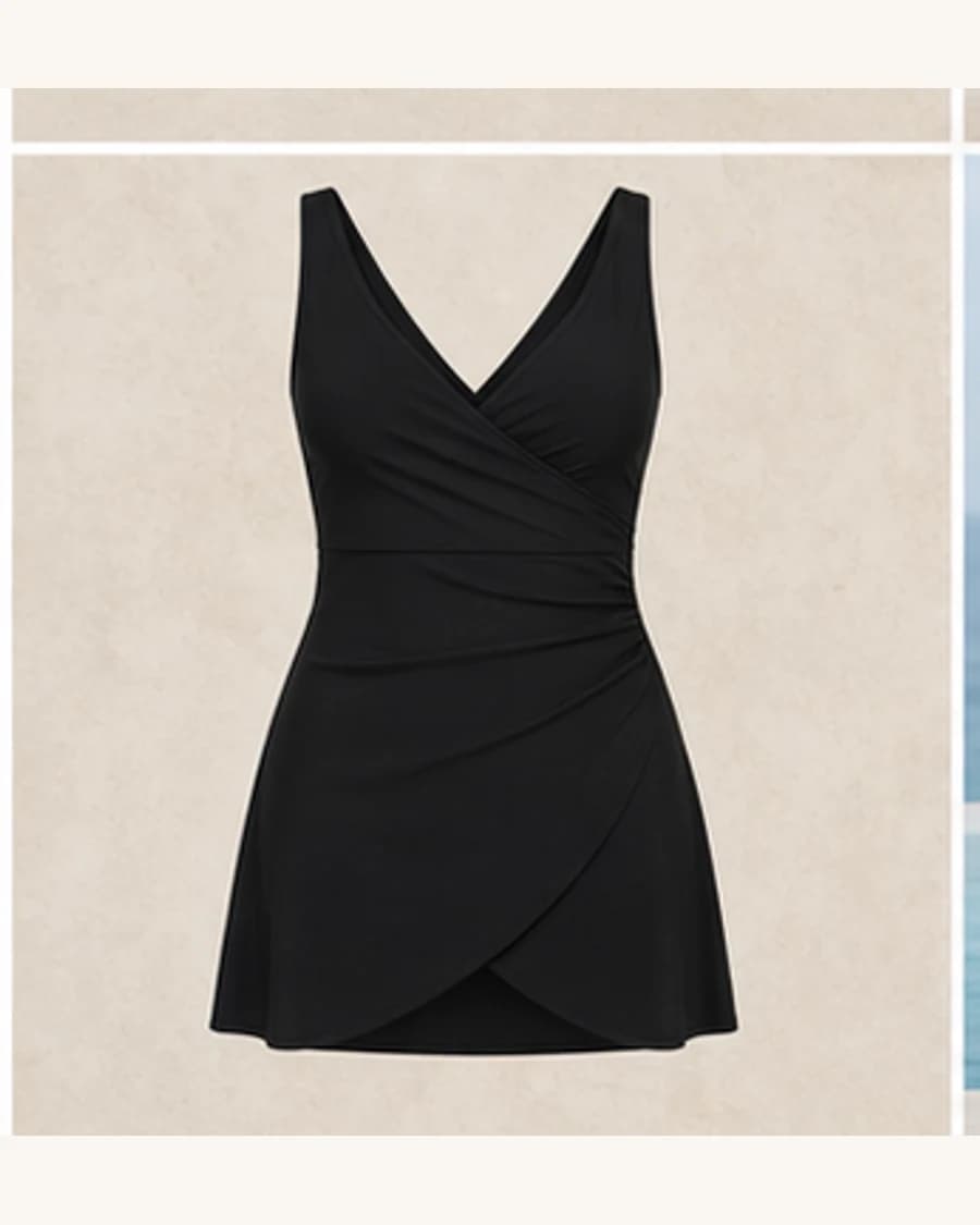Maris Wrap Swim Dress: product-only view