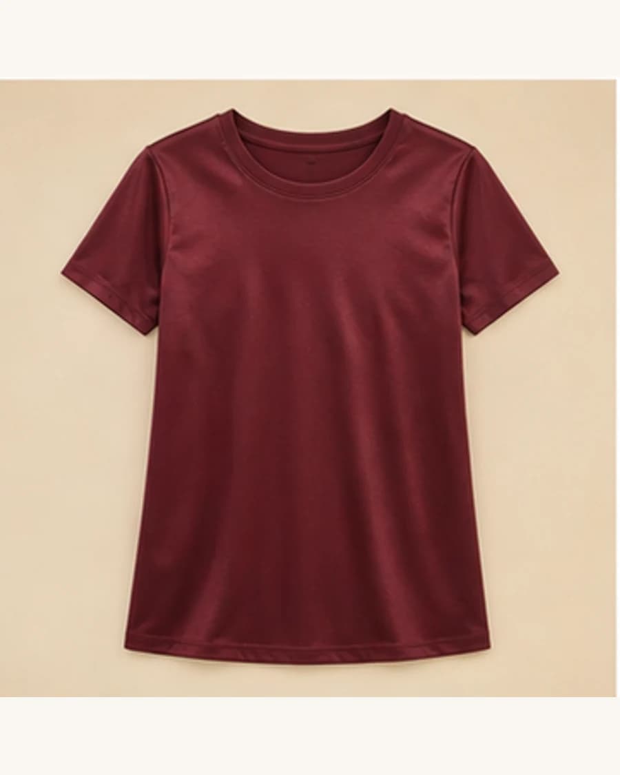Muse Satin Crew Top: product-only view