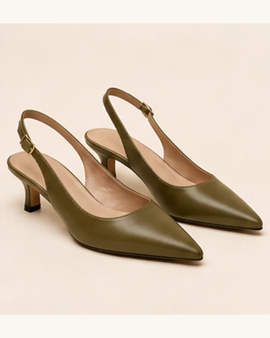 Riviera Kitten Heel Slingback: product-only view
