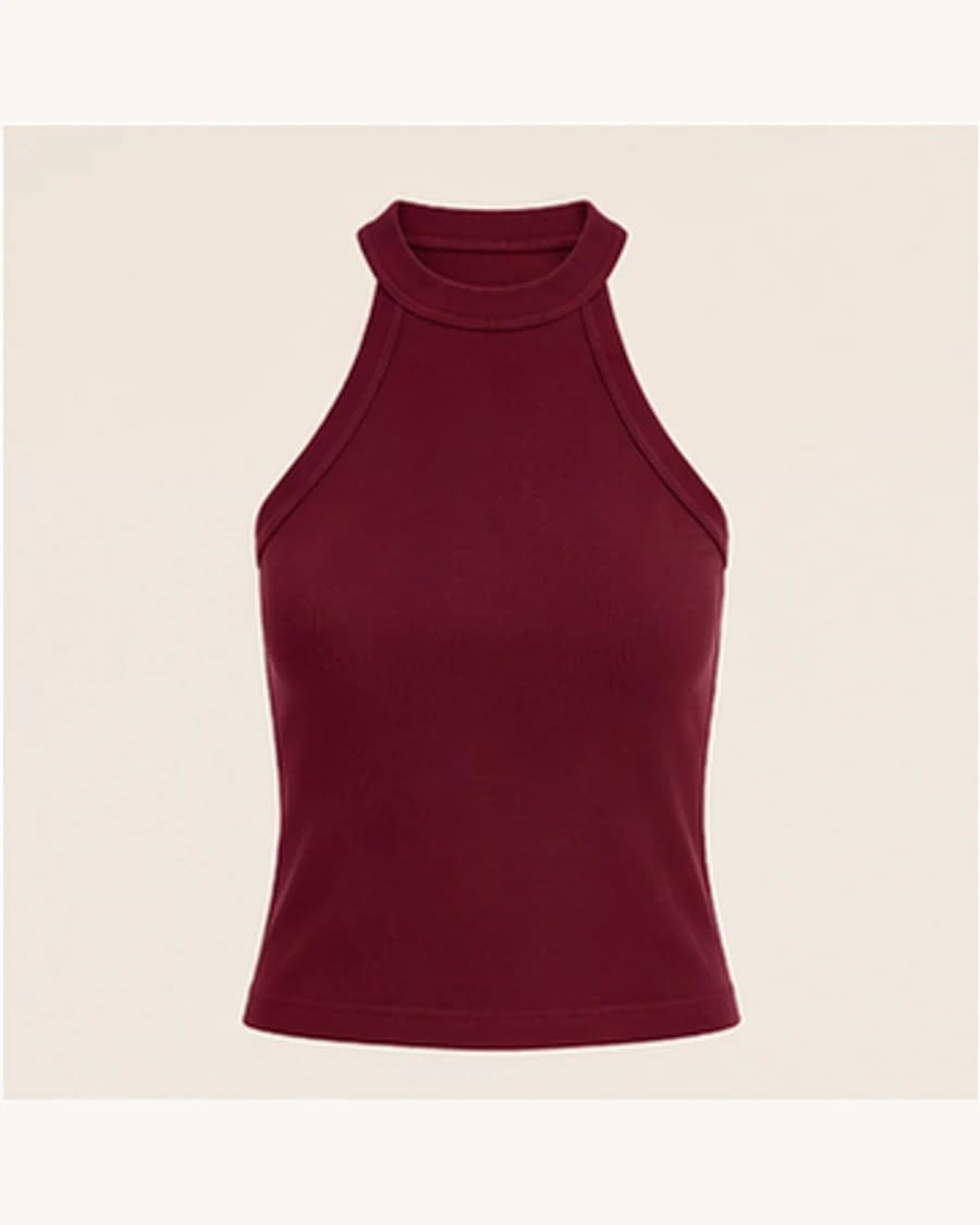 Studio Rib Halter Top: product-only view
