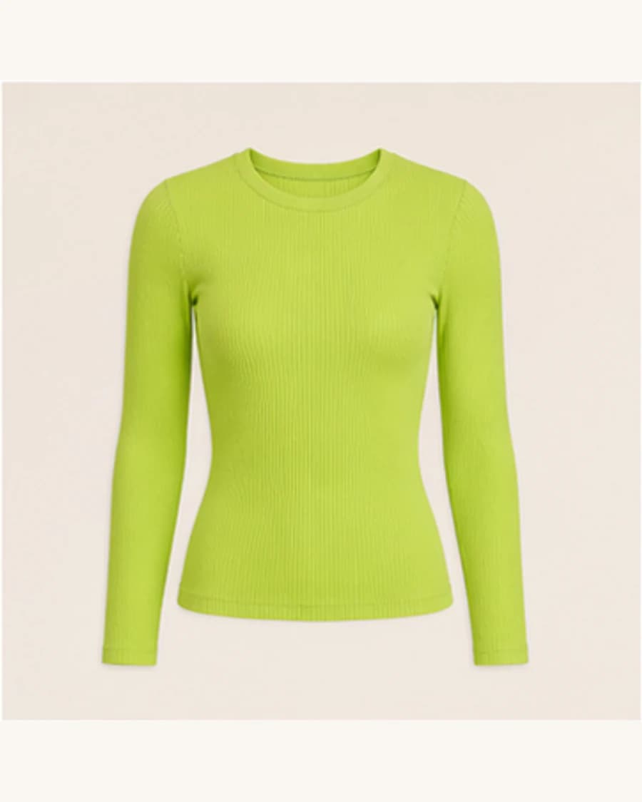 Studio Rib Long Sleeve Tee: product-only view