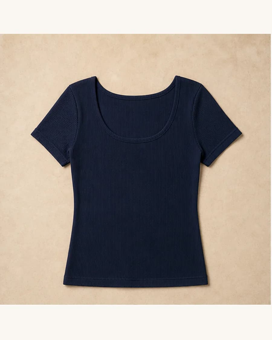 Studio Rib Scoop Top: product-only view